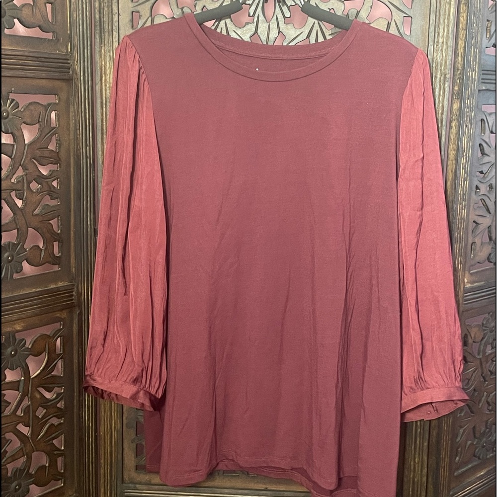 Casual Chic Top - Wine Red